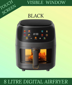 8 Litre Digital Air Fryer with Visible Window: Your Ultimate Kitchen Companion